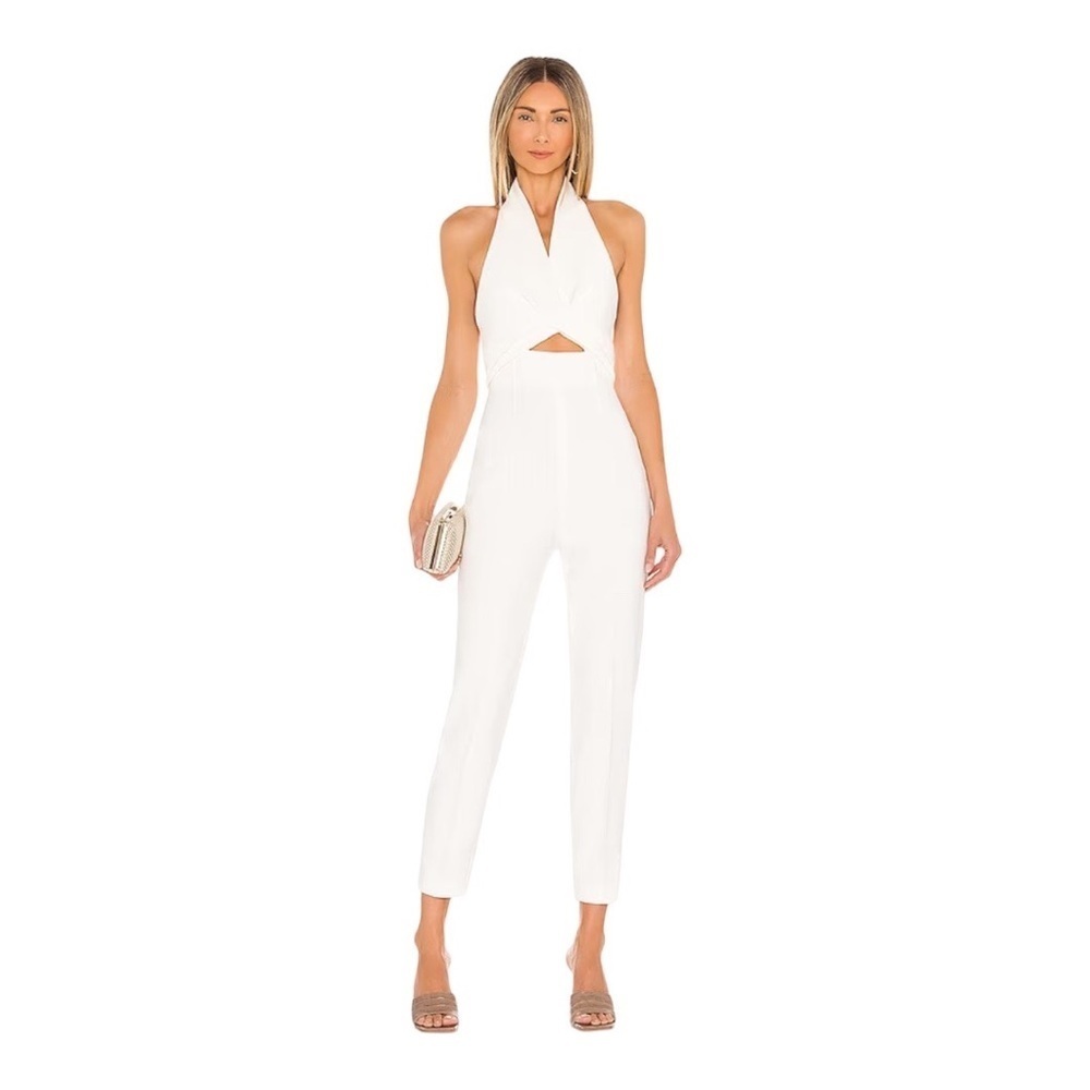 MISHA COLLECTION White Halter Jumpsuit